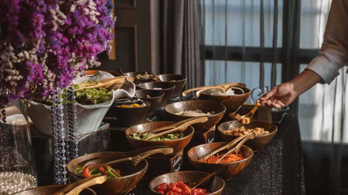 eine Person serviert Essen auf einer Platte im Hotel Muse Bangkok