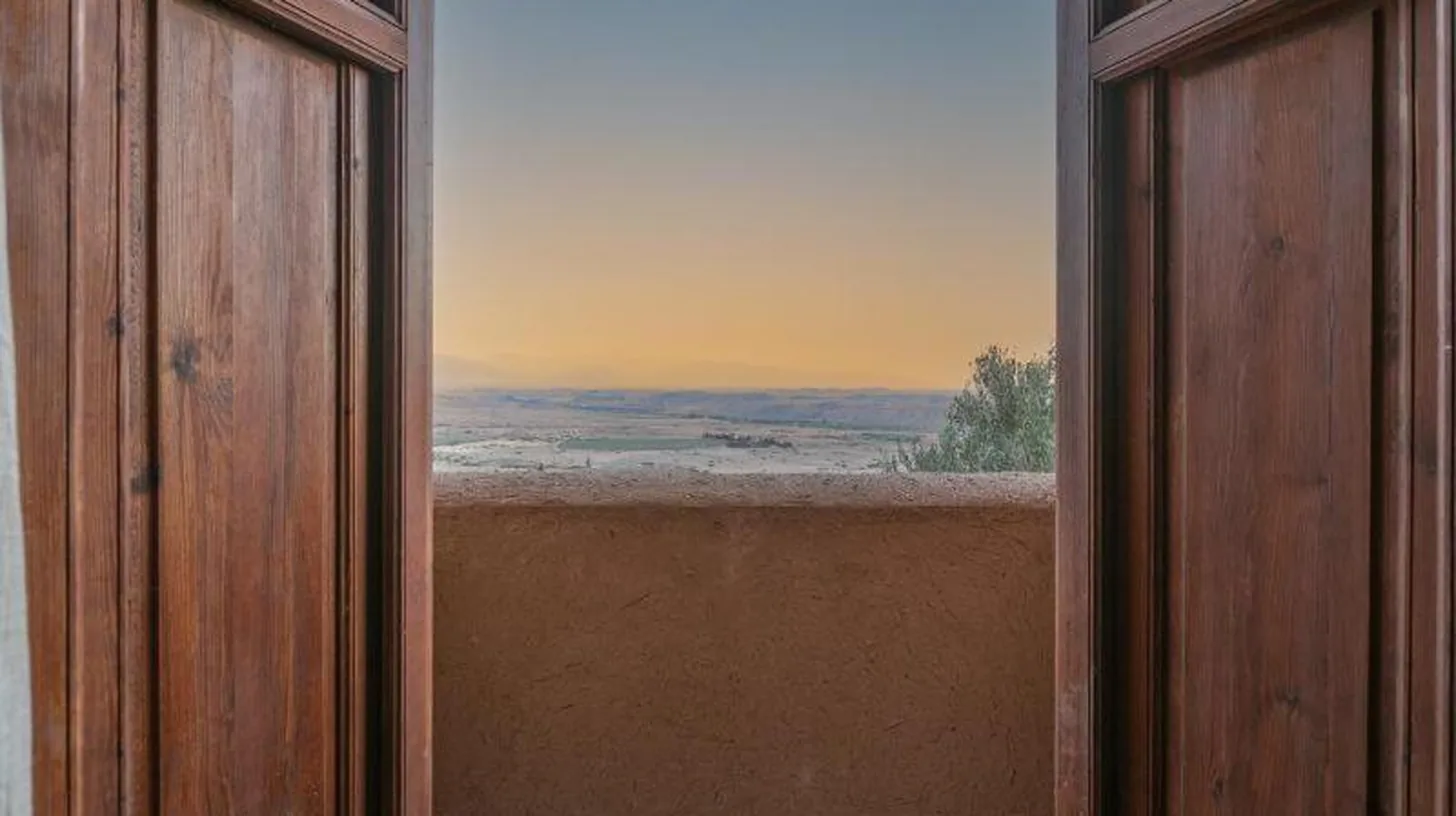 an open door of a room with a view at Kasbah d'if in Marrakech
