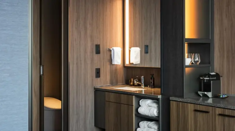 a bathroom with a sink and a toilet at The Gate Hotel Osaka by Hulic in Osaka