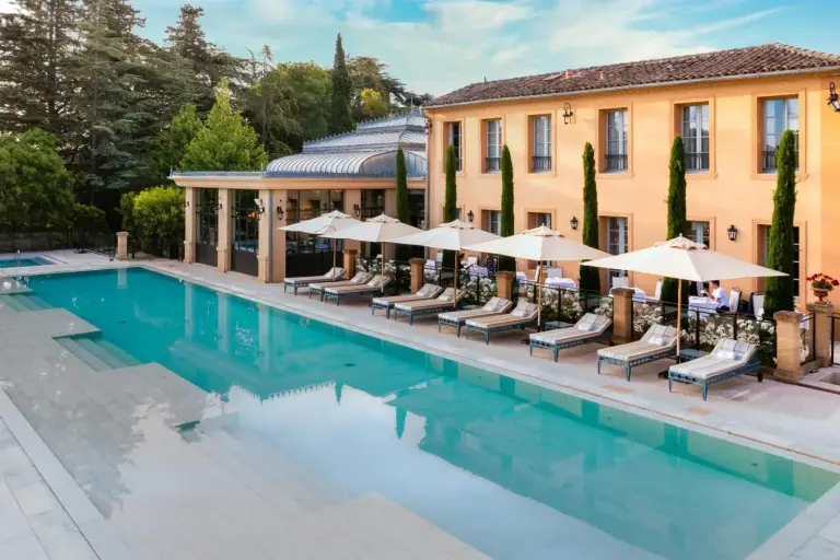 Outdoor pool area at Villa Saint-Ange in Aix-en-Provence